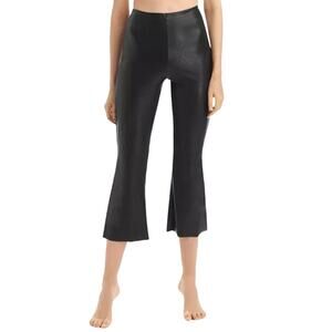 Commando Faux Leather Cropped Flare Leggings Black Women’s Size Large